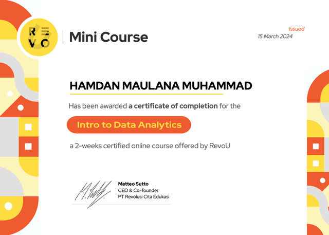 RevoU Data Analyst