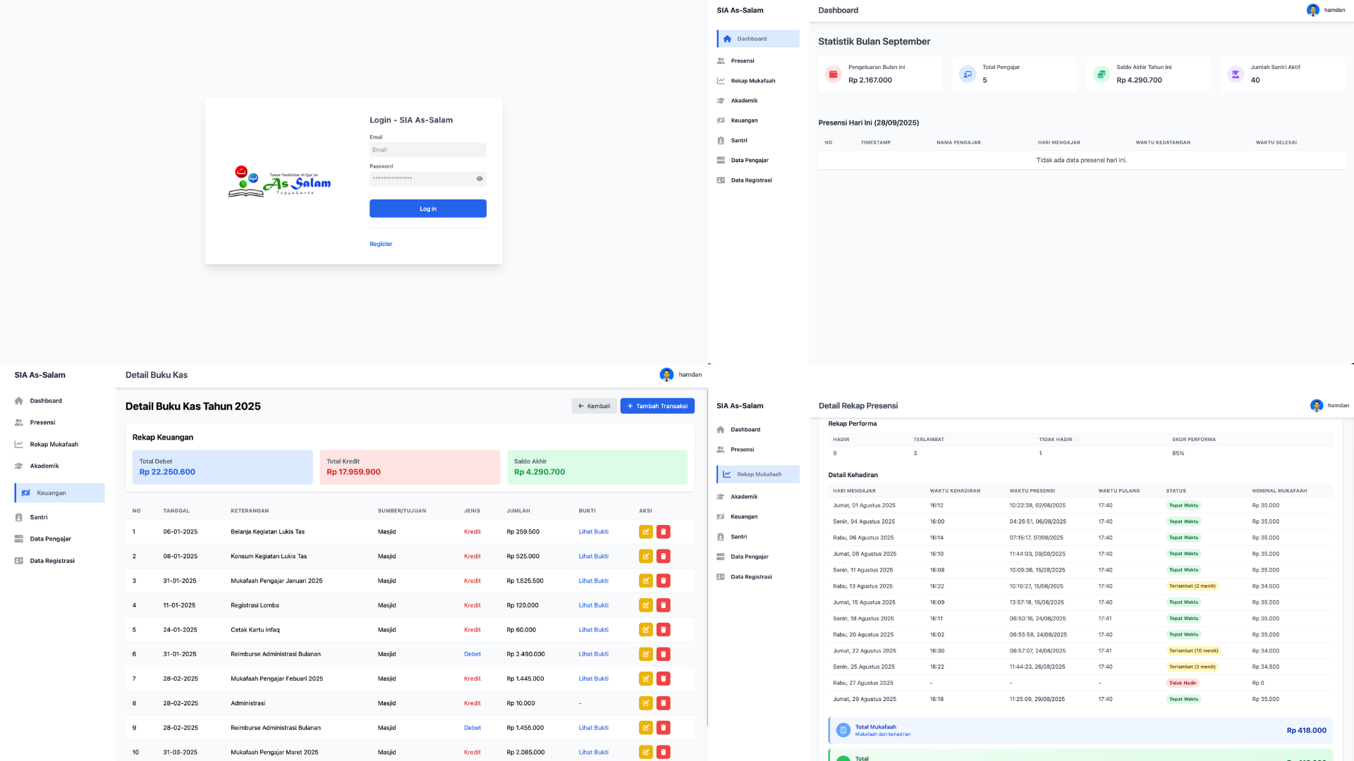 Sistem Informasi Administrasi TPA As-Salam